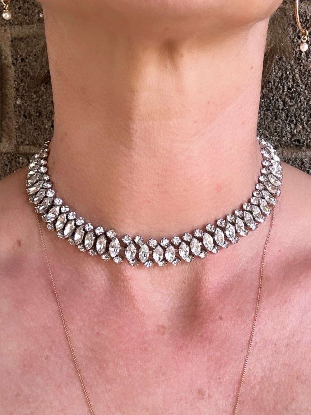 Vintage Austrian crystal Kramer of NY choker